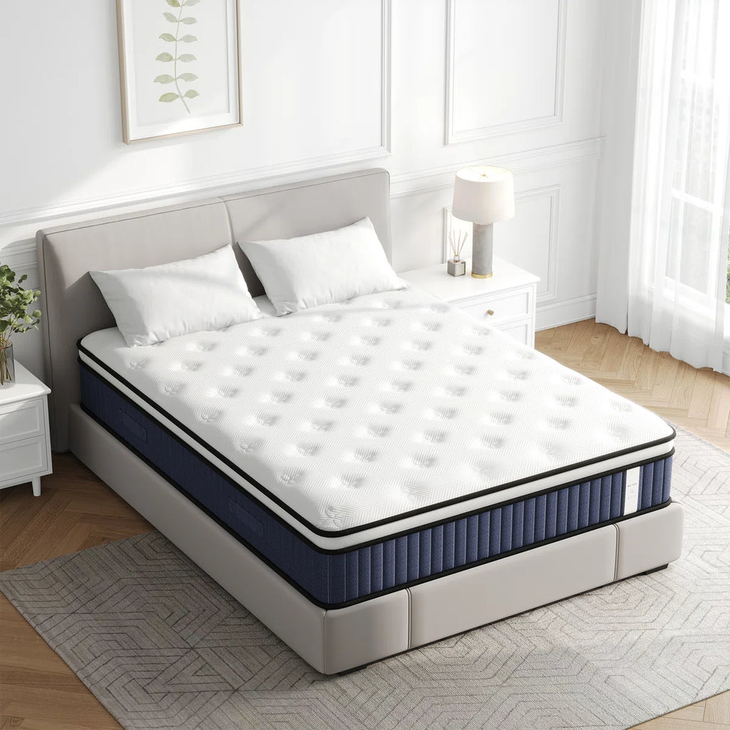 10"/12" Medium Memory Foam Hybrid Mattresses with Certipur-US Certified Pocket Spring, Pressure Relief, and Motion Isolation