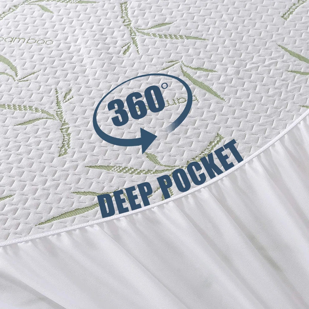 Hypoallergenic and Waterproof Fitted Mattress Protector