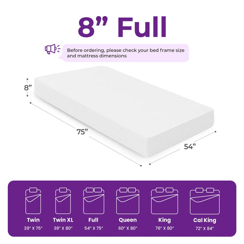 8" Medium Memory Foam Mattress